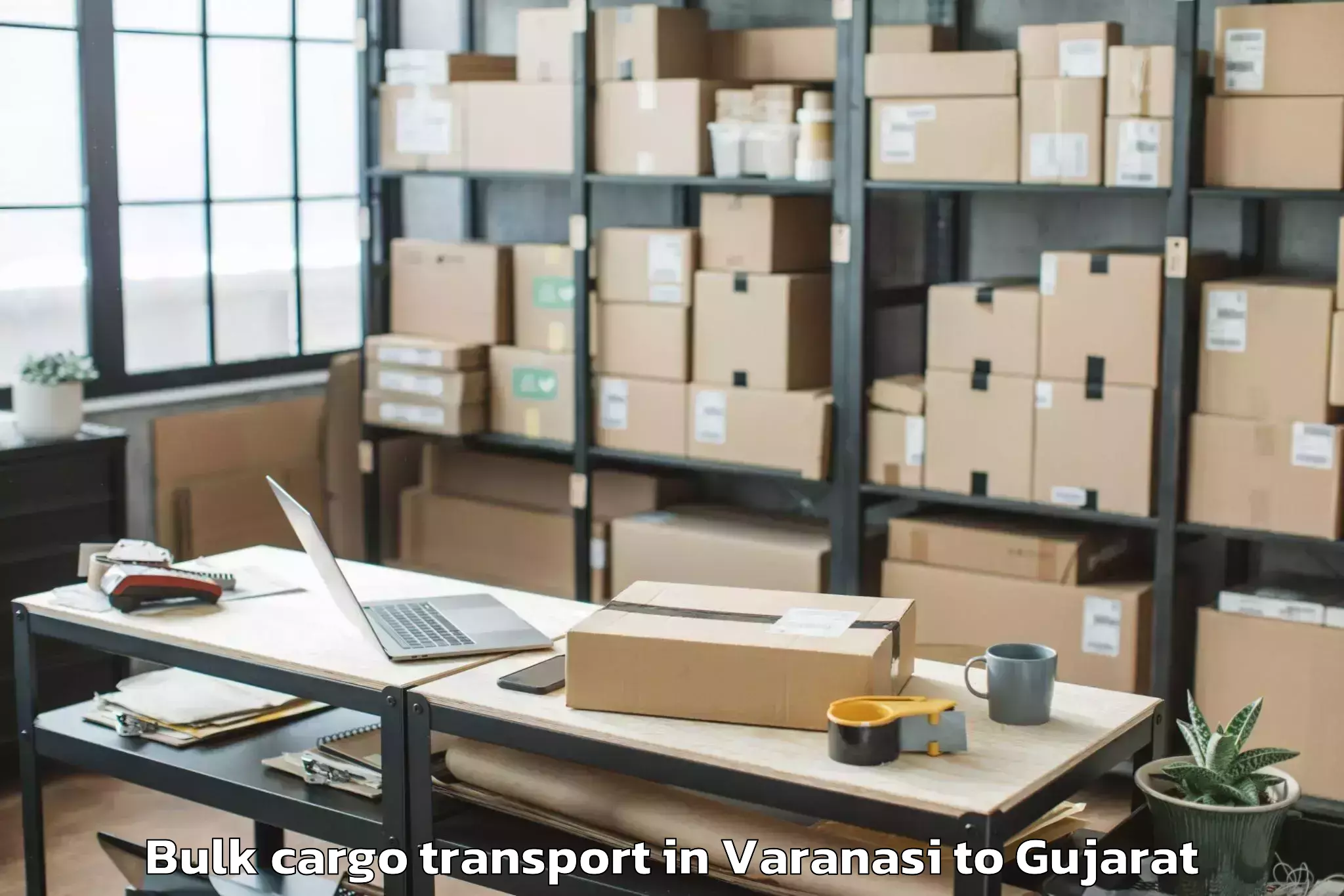 Book Varanasi to Vansda Bulk Cargo Transport Online